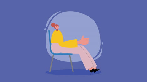 woman sitting in a chair