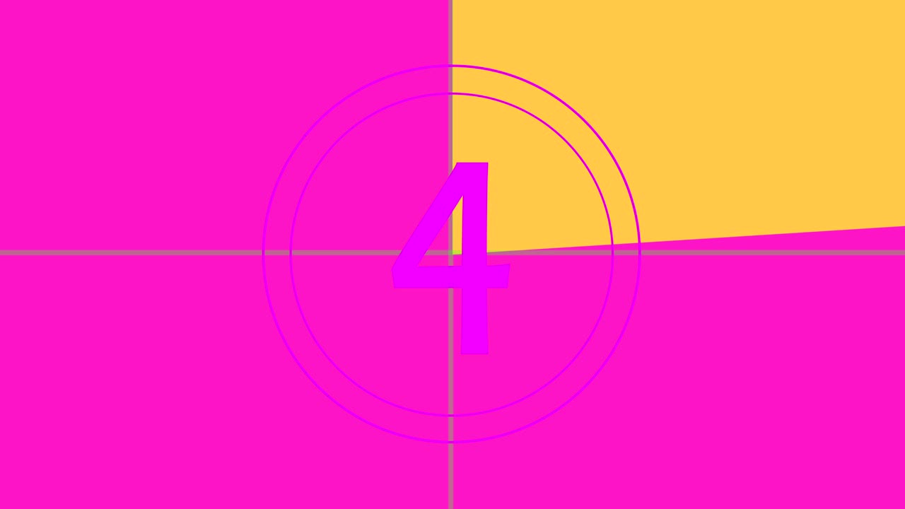 4k de color rosa y naranja - animación de cuenta atrás