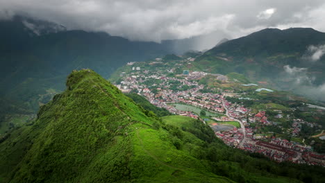 aerial view of sapa, vietnam