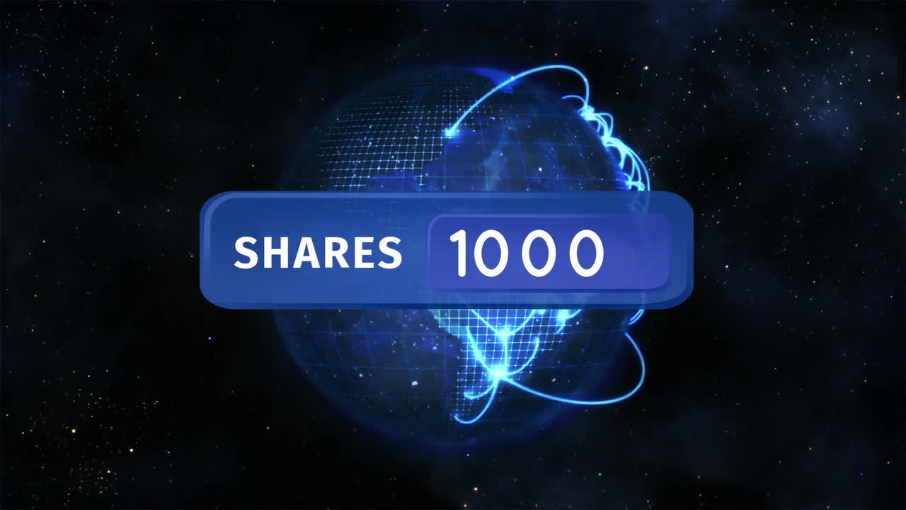 Share icon and globe