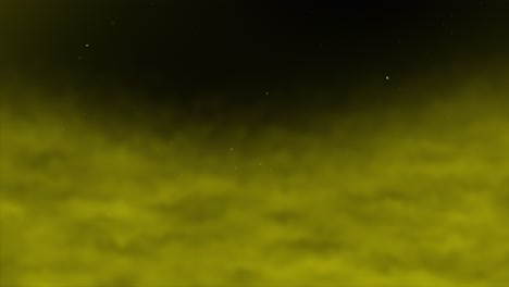 3d cloud smoke gas vapor mist haze fog on starry night time space universe background animation motion graphics vfx gradient particle colour dark yellow