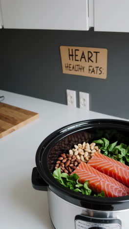 heart healthy slow cooker salmon with vegetables