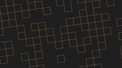 elegant black and gold grid pattern on a black background