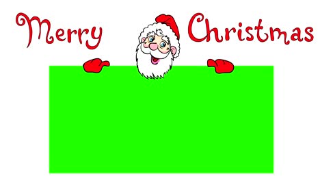 feliz papá noel sobre el blanco verde. animación en 4k.