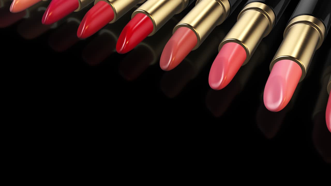 Rossetto colorato su sfondo nero