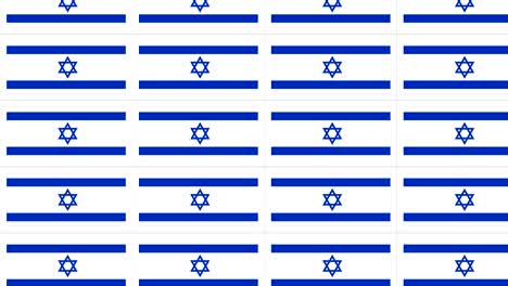 postales con la bandera nacional de israel en bucle