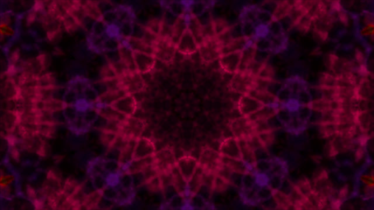 Loop caleidoscopico astratto con forme di fiori. Loop caleidoscopico continuo 4k.