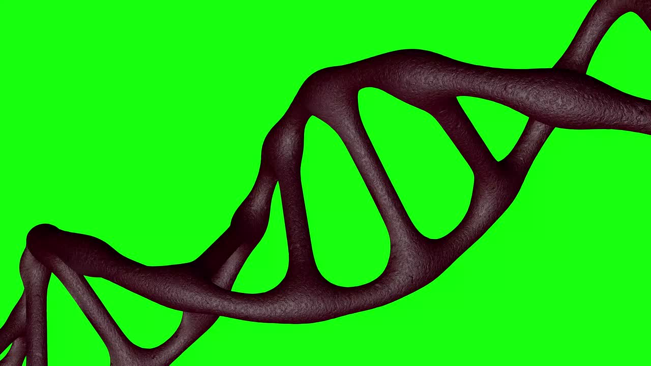formación de adn giratorio a través de la peladura de la piel con fondo de movimiento de pantalla verde