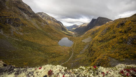timelapse 4k of a valley in norway strandadalen