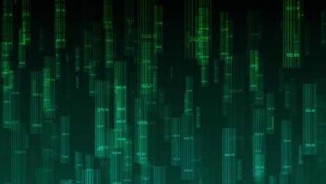 big data digital code running through binary matrix blue binary code data in a futuristic