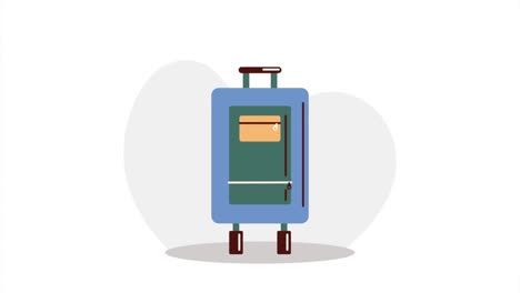 blue suitcase