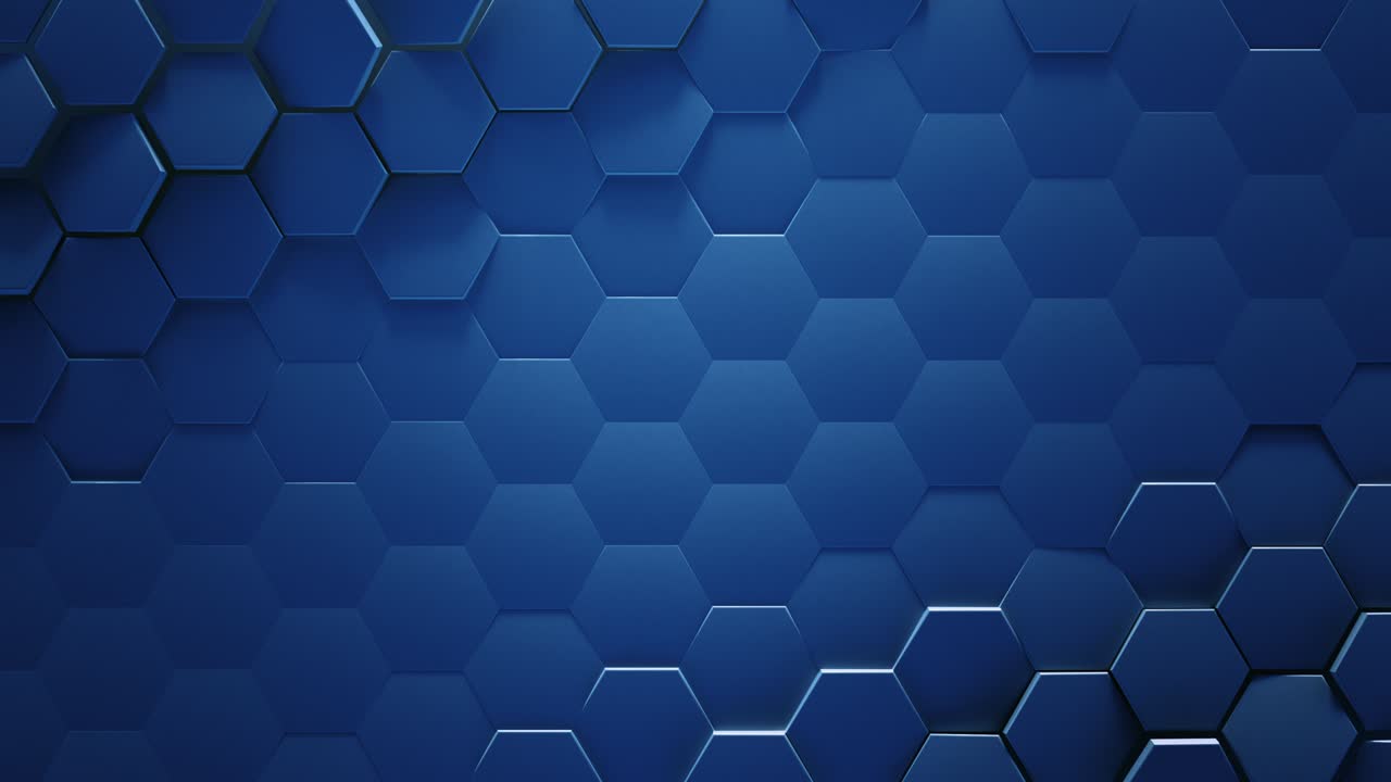 fondo geométrico hexagonal azul bucle sin costuras animación de renderizado 3d