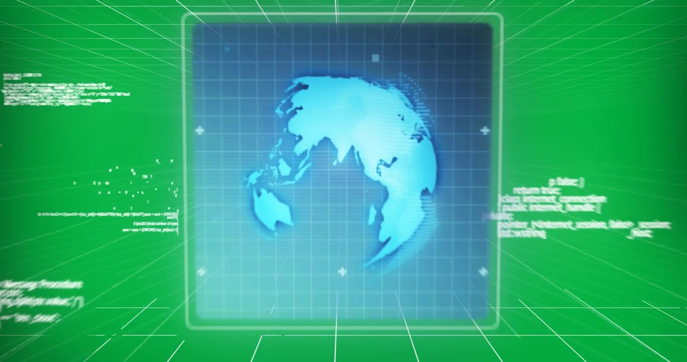Animation of scope scanning and data processing on screens