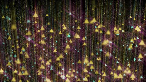 hermosas partículas luminosas que caen. fondo de 4k