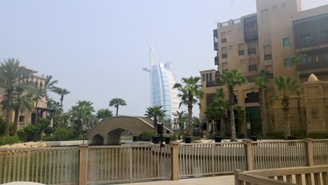 view of burj al arab and surrounding buildings