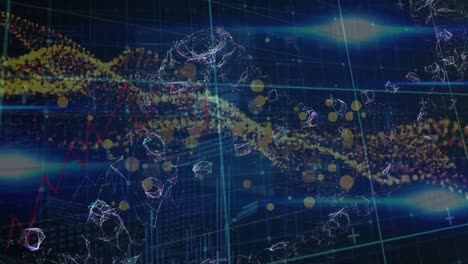 animación del procesamiento de datos sobre la red
