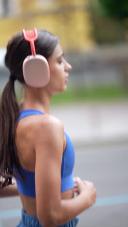 woman running outdoors