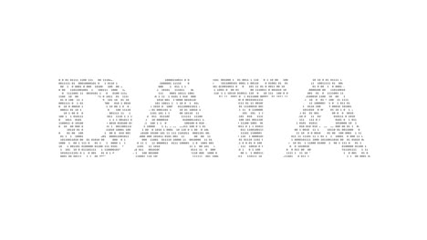 datos y números binarios en la pantalla de la computadora digital sobre un fondo blanco.