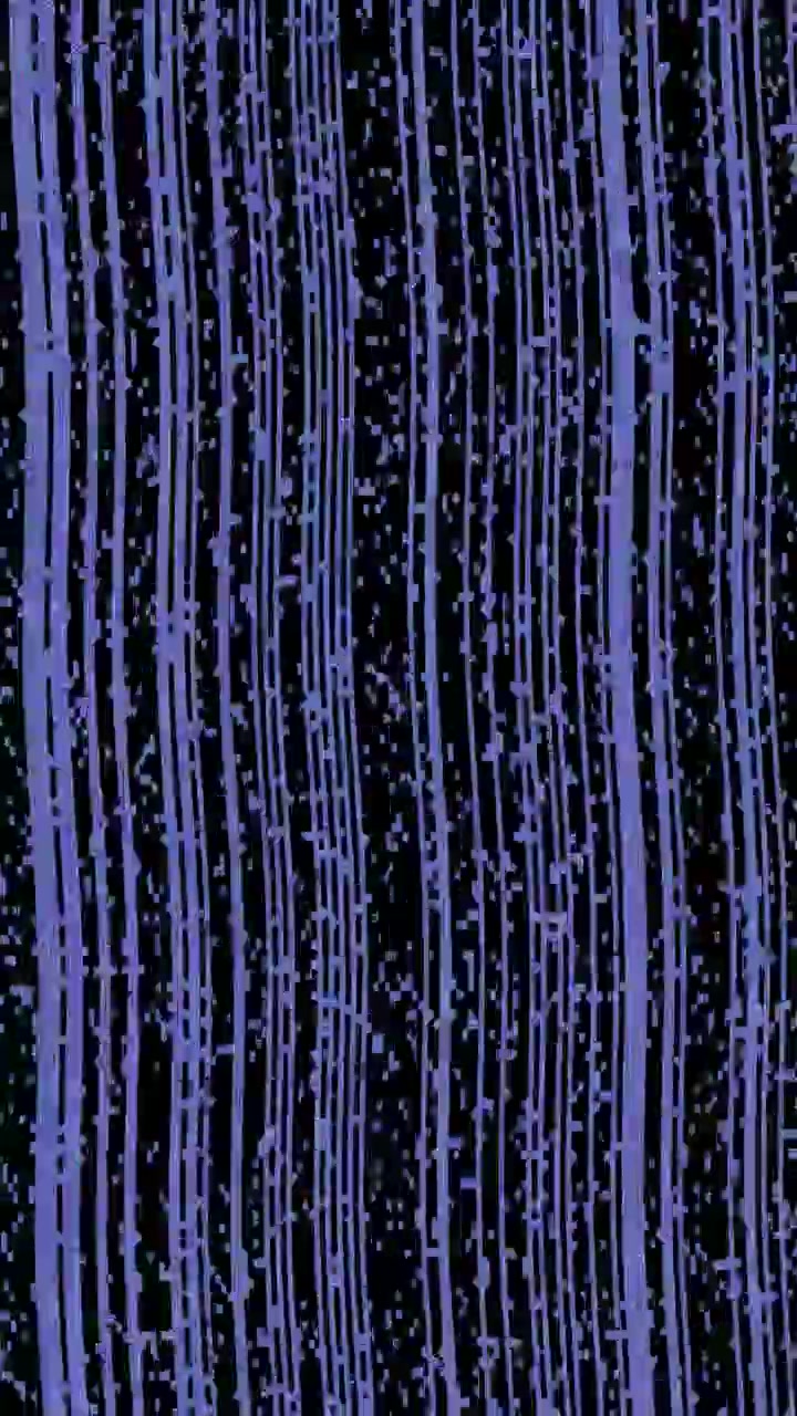 Abstract Digital Glitch Effect with Vertical Purple Lines