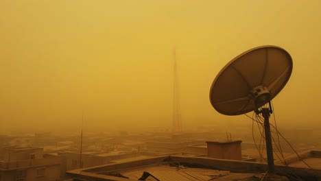dust storm over city