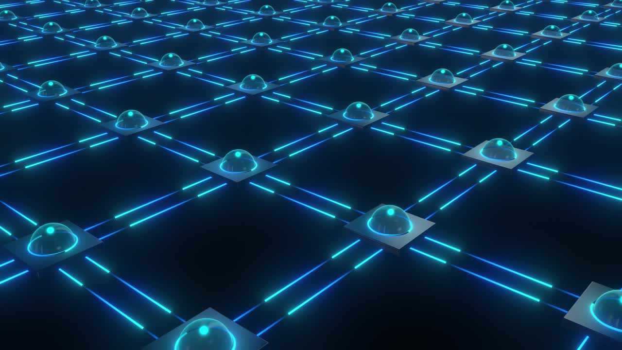 Blue Neon Stroke Pattern Loop