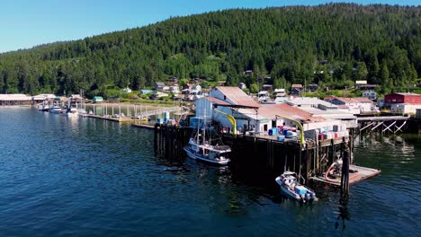 fishing boats dock at hoonah alaska
