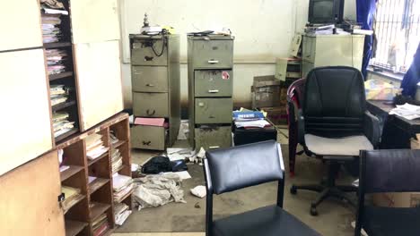 interior view of the dis organised office