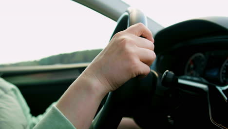 woman driving a car