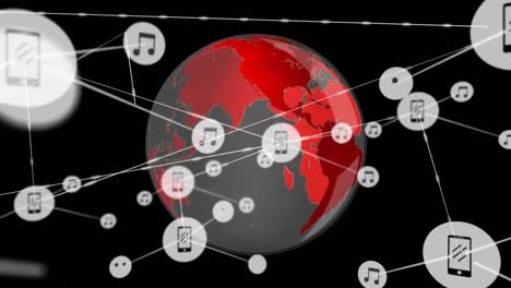 Steckverbinder-Bewegen-Und-Digitale-Daten-Mit-Digitalem-Globus