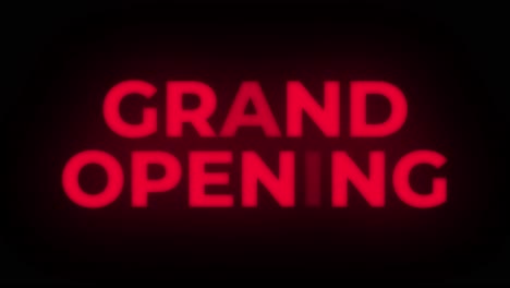 grand opening neon sign