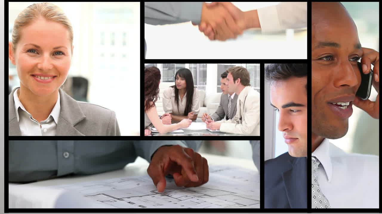 clips cortos de personas de negocios trabajando