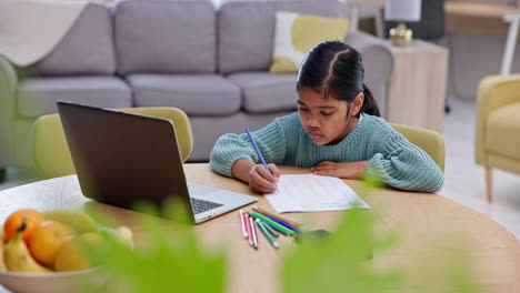 Mädchen,-Kind-Und-Laptop,-Bildung