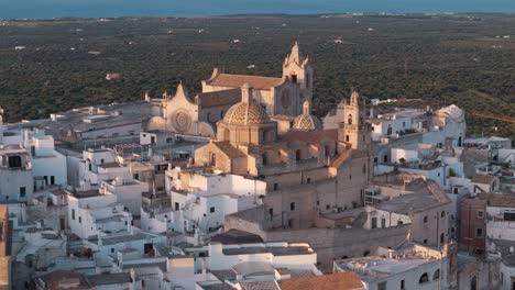 aerial view of the palace in ostuni italy