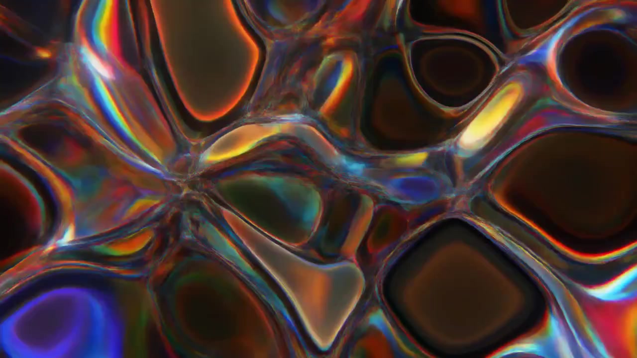 Superficie liquida iridescente astratta con movimento fluido
