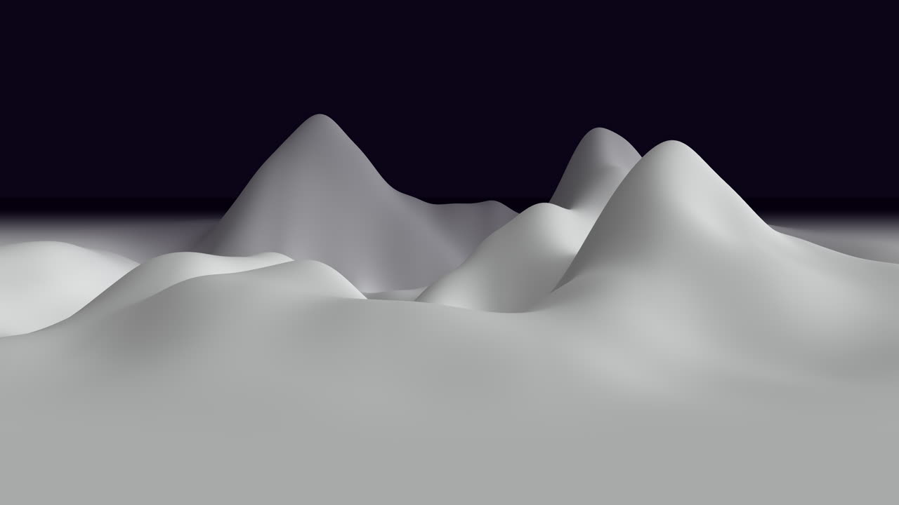 A visually captivating 3D rendering of a white waveform featuring fluid, organic lines against a dark background, evoking a mysterious and otherworldly aesthetic