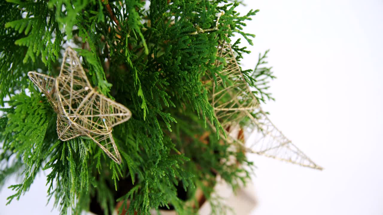 Woman jogging on snowy landscape 4k