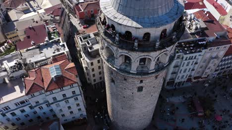 aerial view of galata tower in istanbul stock video istanbul, europe, eminonu district, turkey - middle east, anatolia