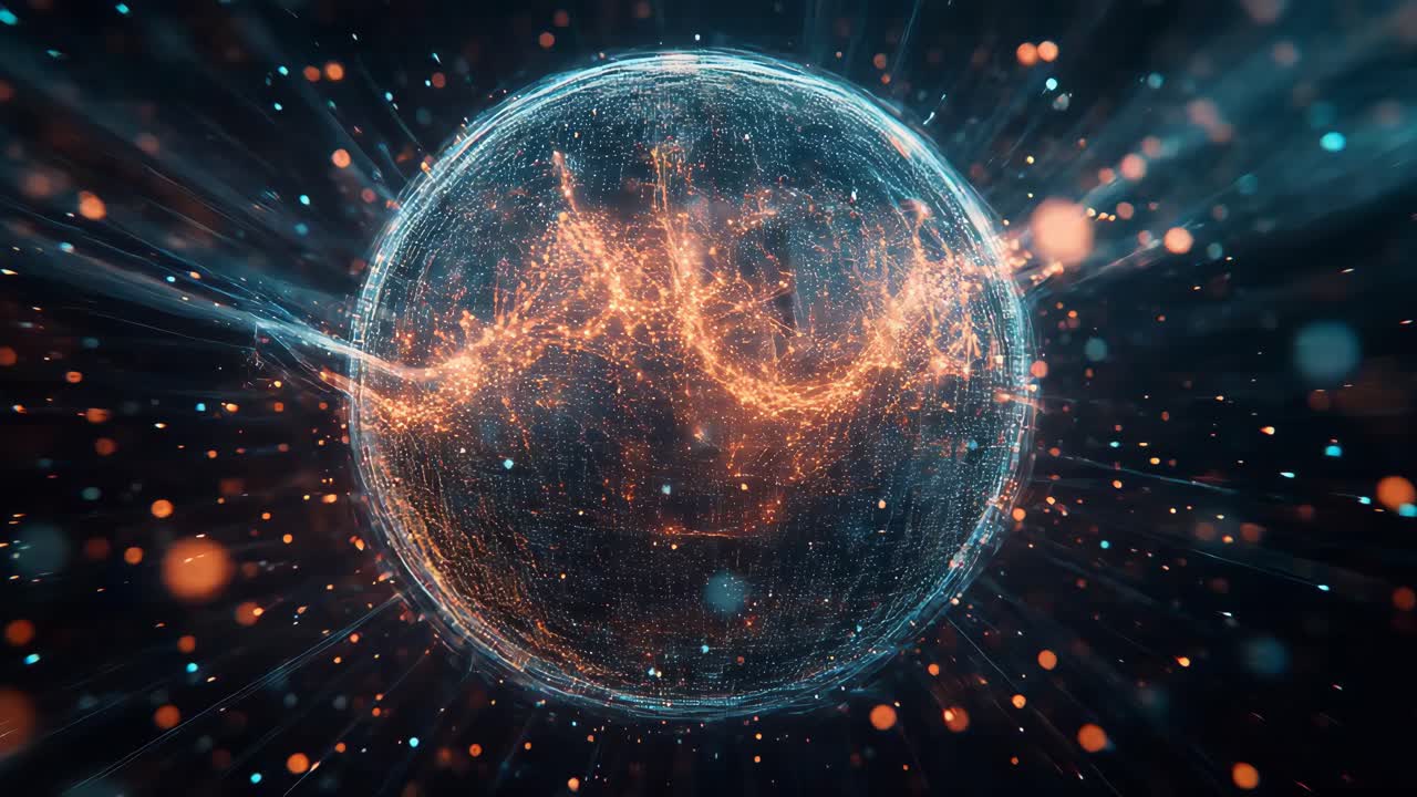 Abstract Glowing Sphere Visualization