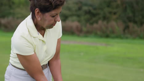 golfing on the green
