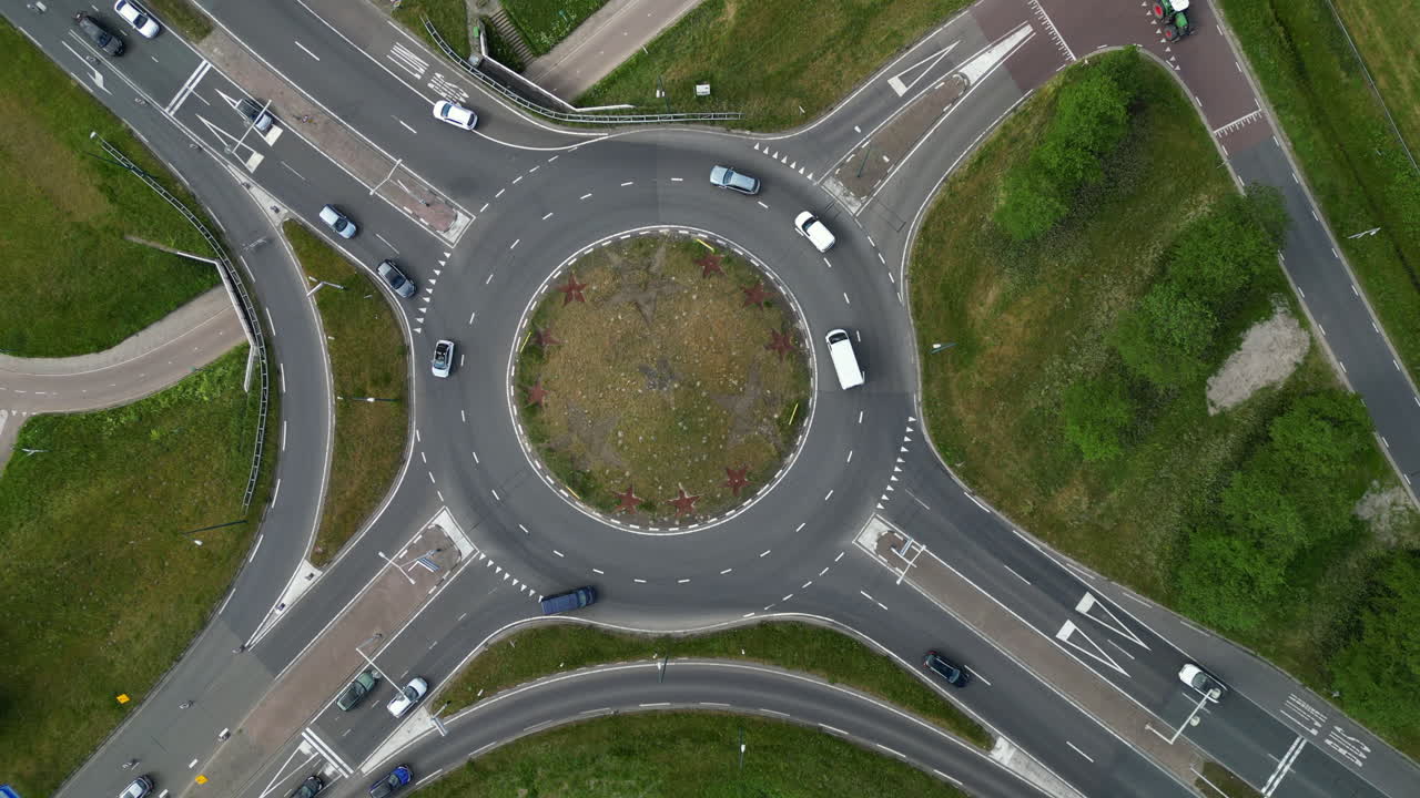 순환 교차로 의 공중 에서 볼 수 있는 모습