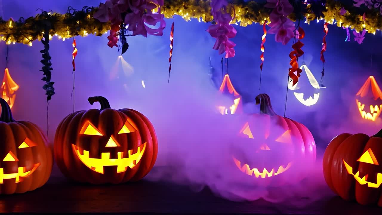 decoraciones espeluznantes de luceras de halloween