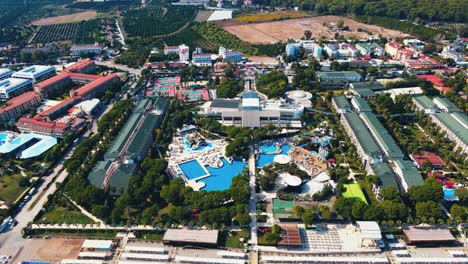 Aerial-4K-drone-footage-of-Kiriş--Kemer-,-and-mountains-–-filmed-in-a-vibrant-summer-time