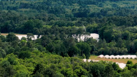 Ein-Hubschrauber-Versprüht-Ein-Fungizid-Gegen-Insekten-Auf-Einer-Erdbeerplantage-In-Der-Nähe-Von-Monpazier-In-Der-Dordogne