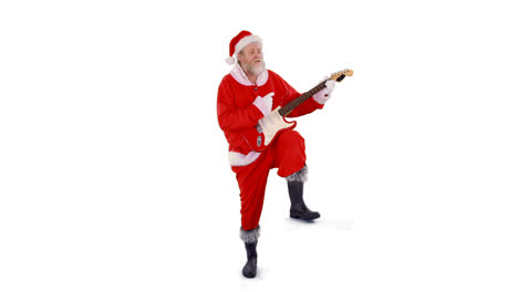 Santa-claus-singing-a-song-and-playing-guitar