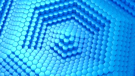 hexagons formed a wave