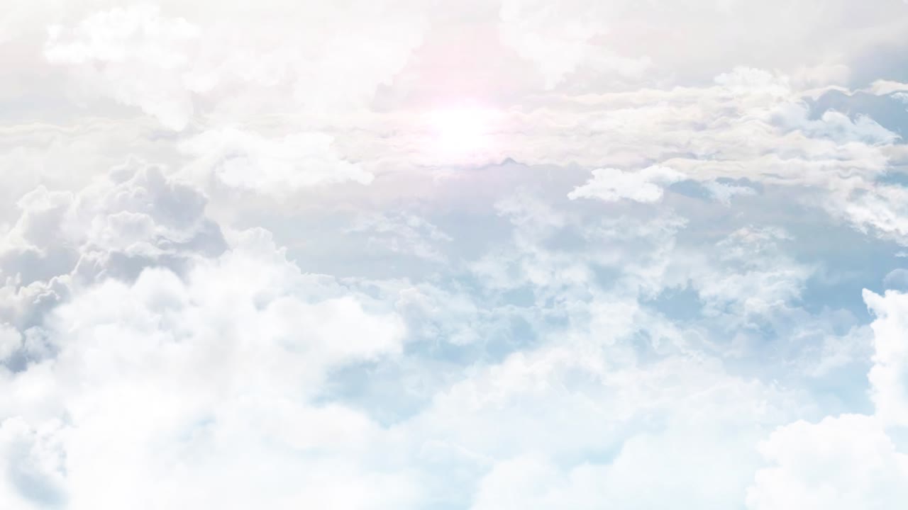 Beautiful abstract clouds with blue sky loop animation background green screen nature weather cloud