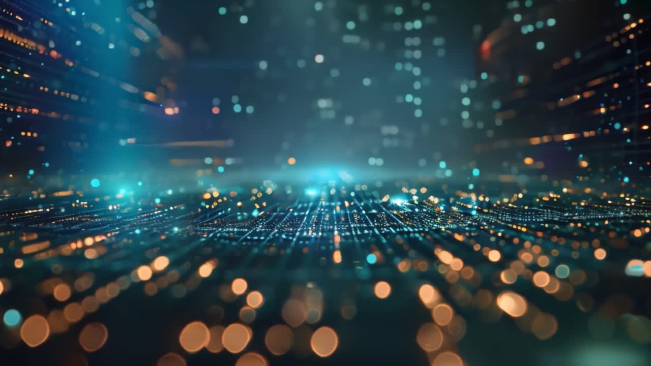 Abstract Digital Data Stream and Network Background