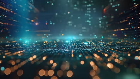 abstract digital data stream and network background
