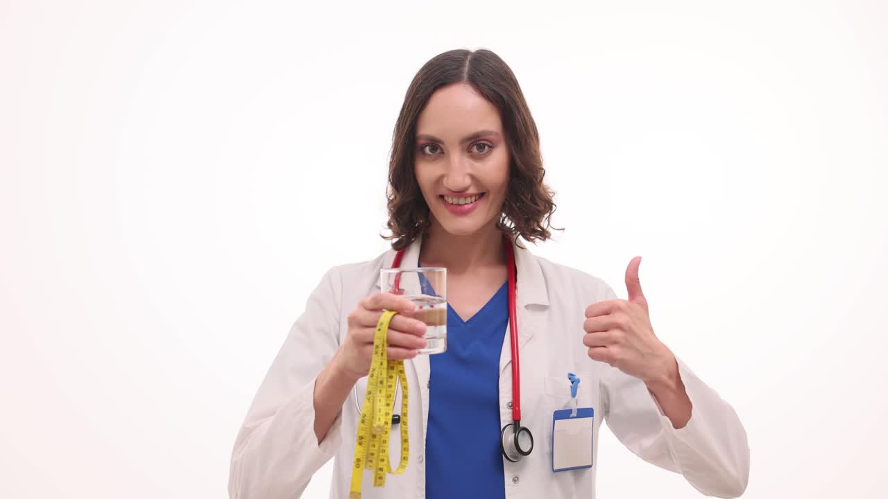 Doctor promoting healthy habits