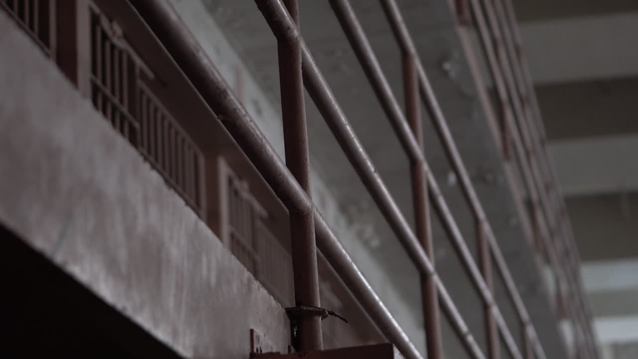 Alcatraz Prison Metal Bars, Fence and Jail Cells, Close Up, California USA